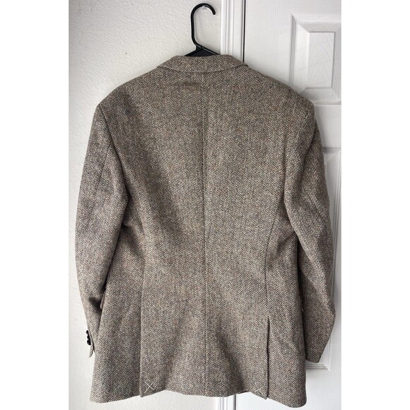 Harris Tweed Sport Coat Blazer 44 Beige Multicolor Handwoven Wool Old Money - Picture 11 of 16